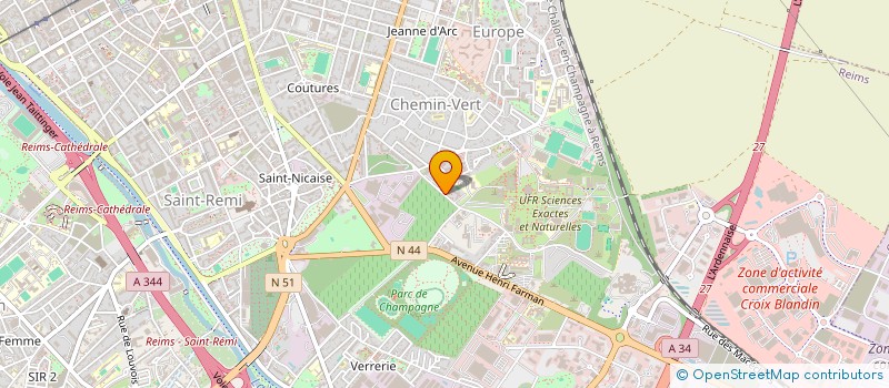 localisation de l'entreprise ASS RECHER PROMO PROJET ETUDIANT GEA  REIMS