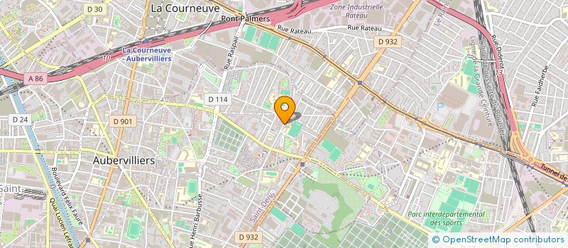 localisation de l'entreprise ASS RECHERC PSYCHOSOCIOL ET PSYCHANALYTI  AUBERVILLIERS