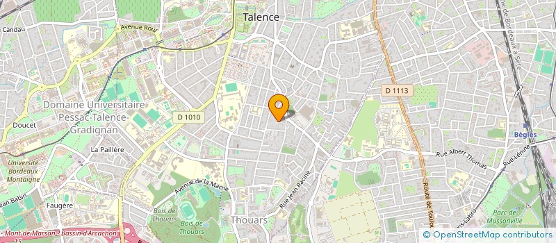 localisation de l'entreprise ASS RECHERCH AMENAG ANIMAT LOISIR TOURIS  TALENCE