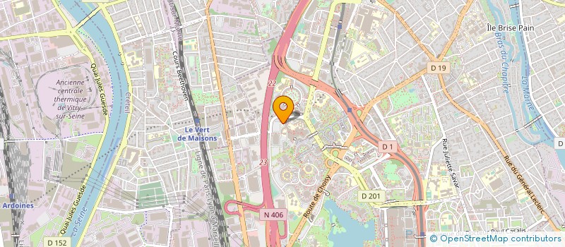 localisation de l'entreprise ASS RECHERCHE AMENAGEME URBAIN COMMERCIA  CRETEIL