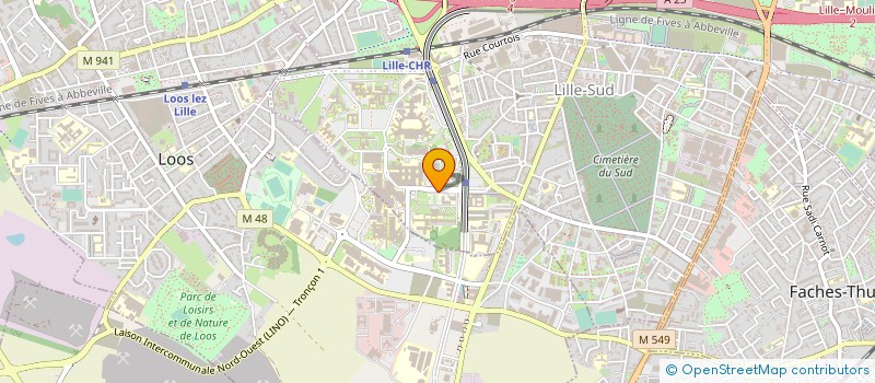 localisation de l'entreprise ASS RECHERCHE CHIRURG CARDIO VASCULAIRE à LILLE