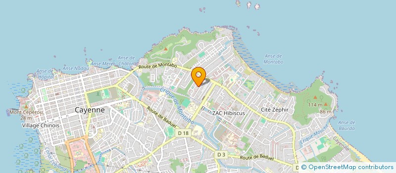 localisation de l'entreprise ASS RECHERCHE CULTURES GUYANAISES  CAYENNE