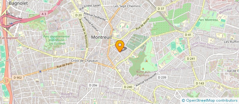 localisation de l'entreprise ASS RECHERCHE DE LA CREATION ARTISTIQUE à MONTREUIL