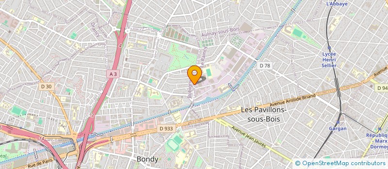 localisation de l'entreprise ASS RECHERCHE ENS PUB DISCIPLINAIRE  BONDY