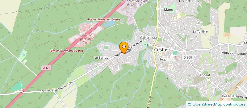 localisation de l'entreprise ASS RECHERCHE EVALUATION ACTIV PHYS SPOR à CESTAS