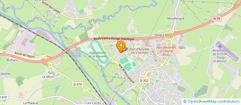 localisation de l'entreprise ASS RECHERCHE FORMAT OBSETRIQUE NEONATALOGIE GYNECOLOGIE  PARAY-LE-MONIAL