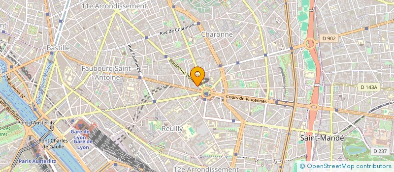 localisation de l'entreprise ASS RECHERCHE SUR LE BRESIL EN EUROPE  PARIS