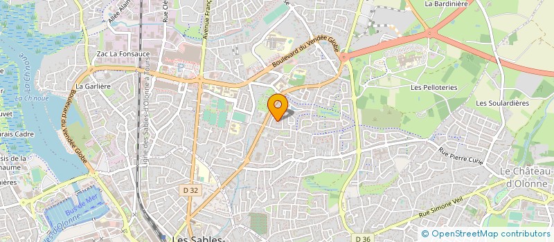 localisation de l'entreprise ASS RECHERCHE TRAVAIL INTERCULTUR EDUCAT  LES SABLES D'OLONNE