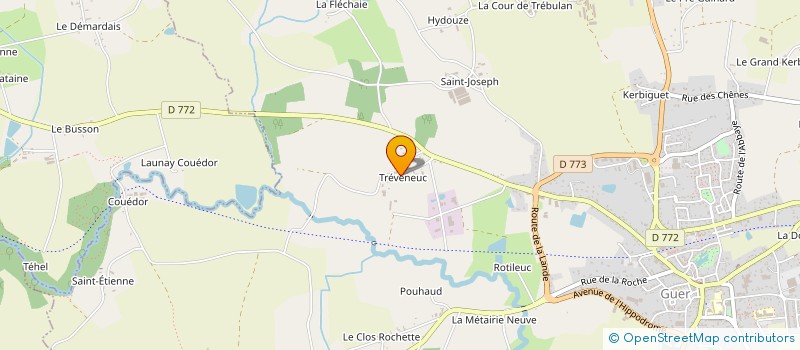 localisation de l'entreprise ASS RECHERCHE UTILIS BOIS à GUER