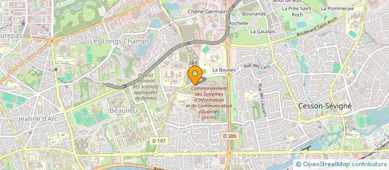 localisation de l'entreprise ASS RECHERCHES HISTORIQUES TELECOM à CESSON-SEVIGNE