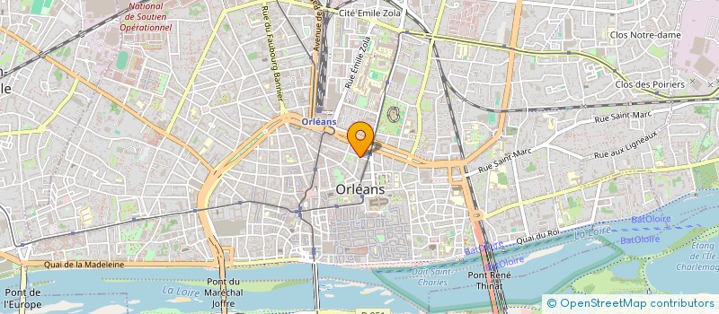 localisation de l'entreprise ASS REG CTRE FORM MED ORL & CHIRURGIE CERVICO FACIALE à ORLEANS