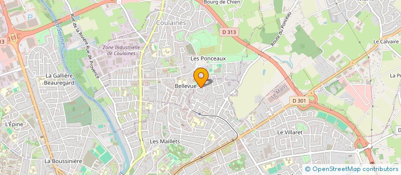 localisation de l'entreprise ASS REG CULTE TEMOINS JEHOVAH PAYS L 2  LE MANS