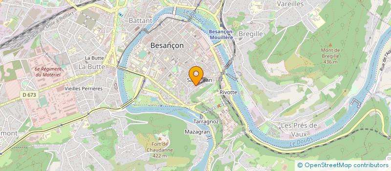 localisation de l'entreprise ASS REG FORMAT PEDAGO ENS PRIMAIR CATHOL à BESANCON