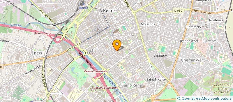 localisation de l'entreprise ASS REG FORMATION ASSISTANTS SCE SOCIAL à REIMS