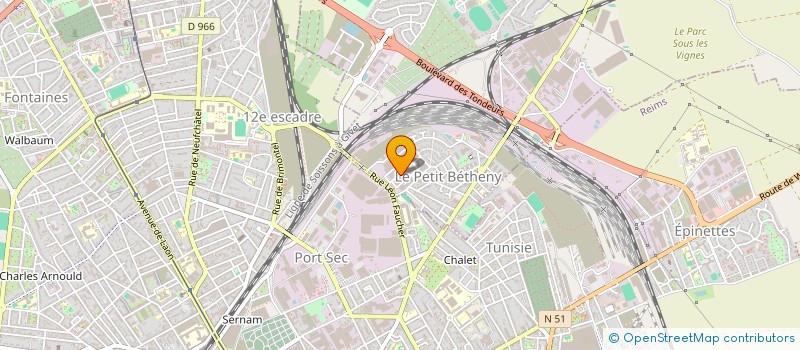 localisation de l'entreprise ASS REG FORMATION METIERS SANTE & SCIENC à BETHENY