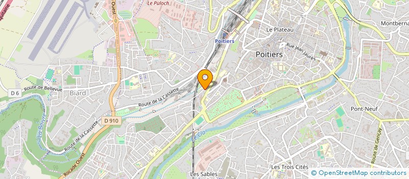 localisation de l'entreprise ASS REG POITOU CHTES PEDAGOGIE ADAPTEE à POITIERS
