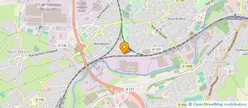 localisation de l'entreprise ASS REGIE DE QUARTIERS à MAUBEUGE