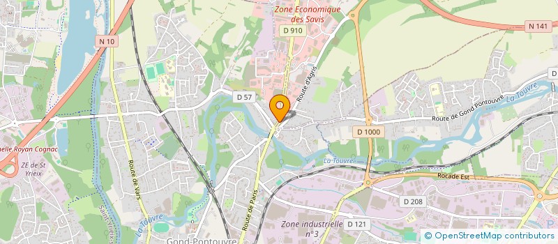 localisation de l'entreprise ASS REGION FEDERALE POITOU CHTES BASKET à GOND-PONTOUVRE