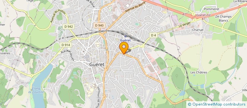 localisation de l'entreprise ASS REGION FORMAT EVALUAT MEDECINS FAMIL  GUERET