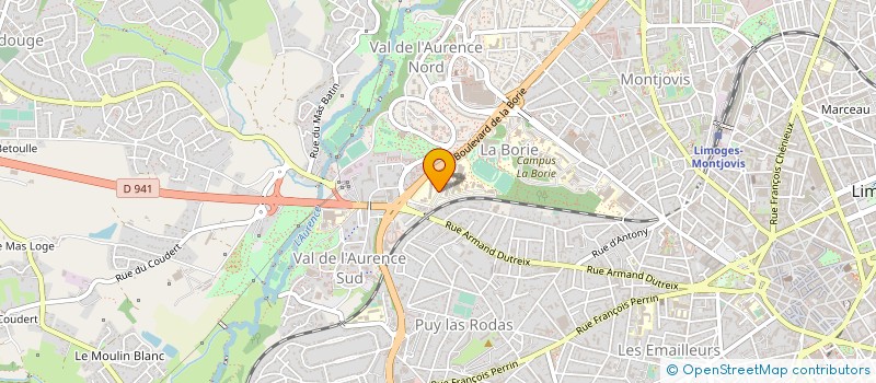 localisation de l'entreprise ASS REGION LIMOU PROMO DEVEL FORMA TECHN à LIMOGES