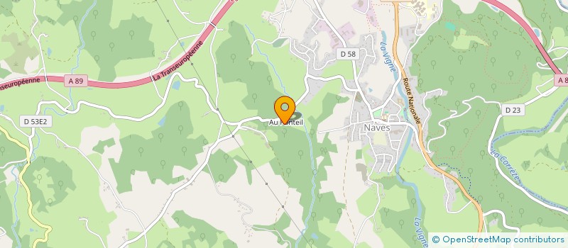 localisation de l'entreprise ASS REGIONALE D'EQUITATION WESTERN DU LIMOUSIN  NAVES