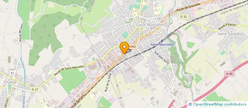 localisation de l'entreprise ASS REGIONALE INSERTION ET AUTONOMIE 38 à SAINT-MARCELLIN