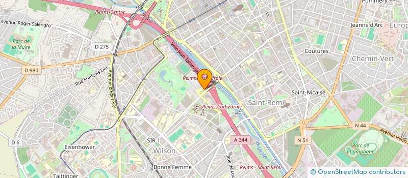 localisation de l'entreprise ASS REGIONALE MEDECINE SPORT CHAMP-ARDEN  REIMS