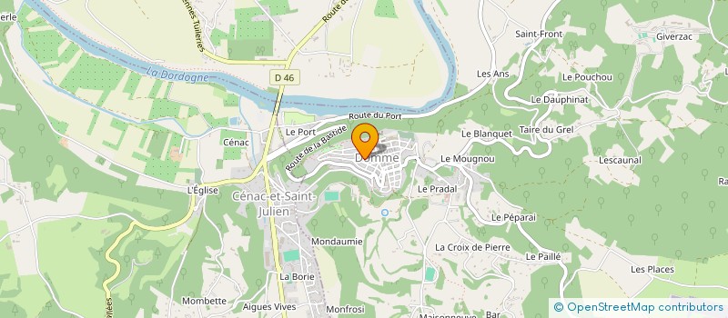 localisation de l'entreprise ASS REMPLACEMEMT AGRICULTUR CANTON DOMME  CENAC-ET-SAINT-JULIEN