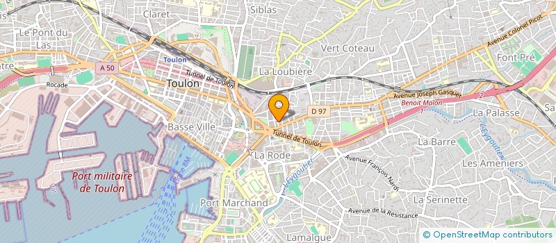 localisation de l'entreprise ASS RENCO CENTR DRAMAT OCCITAN à TOULON