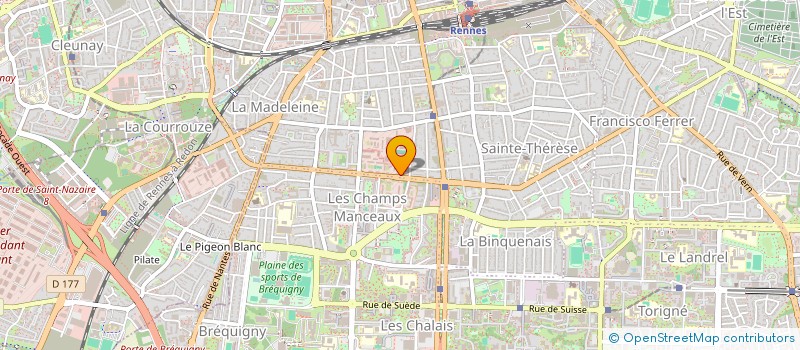 localisation de l'entreprise ASS RESIDENTS CASERNE MARGUERITE  RENNES