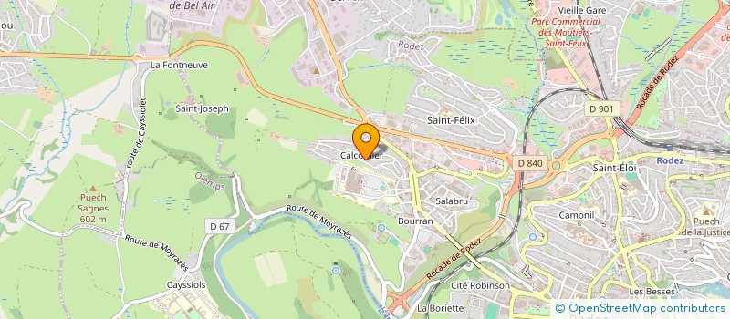 localisation de l'entreprise ASS RESIDENTS DE CALCOMIER GYMNASTIQUE  RODEZ