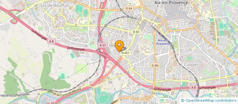 localisation de l'entreprise ASS RESSOURCES DEVELOPPEMENT ET PROGRES  AIX-EN-PROVENCE