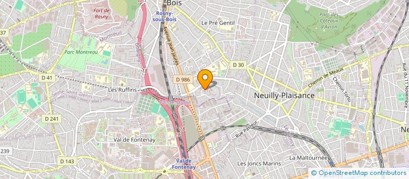 localisation de l'entreprise ASS RESSOURCES H à ROSNY-SOUS-BOIS