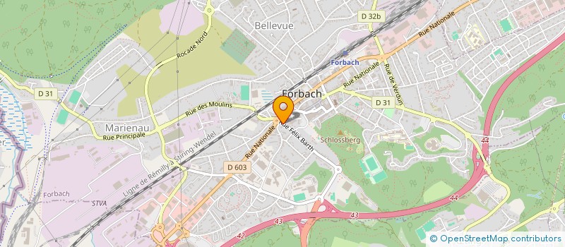 localisation de l'entreprise ASS RESTAURANT ADM SERV FISCAUX FORBACH à FORBACH