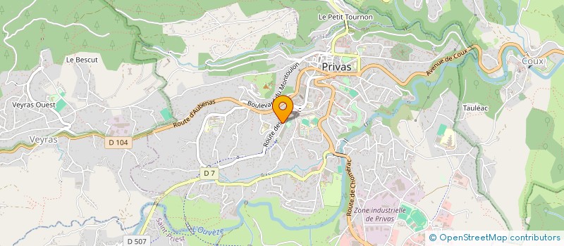 localisation de l'entreprise ASS RESTAURANT ADMINIS FINANCES PRIVAS à PRIVAS