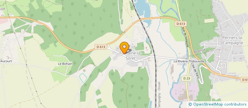 localisation de l'entreprise ASS RESTAURATION CHATEAU FONTAINE LA SORET  NASSANDRES SUR RISLE