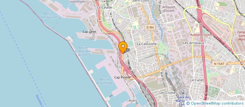 localisation de l'entreprise ASS RETRAITE DOCKER ASSIMILE FRANCE IRSEA  MARSEILLE