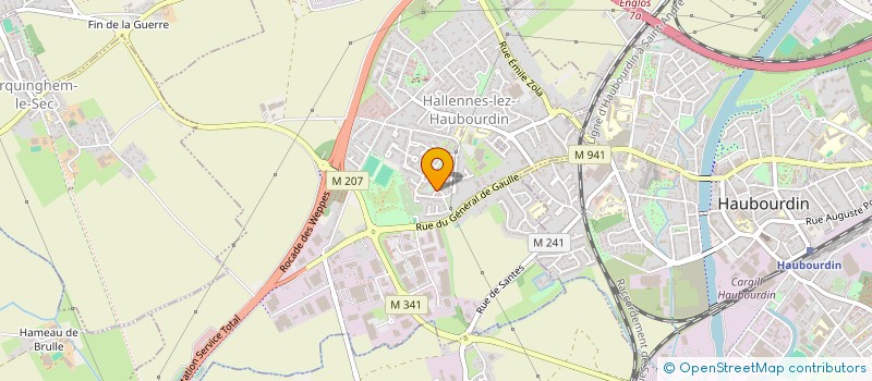 localisation de l'entreprise ASS REVIVRE  HALLENNES-LEZ-HAUBOURDIN