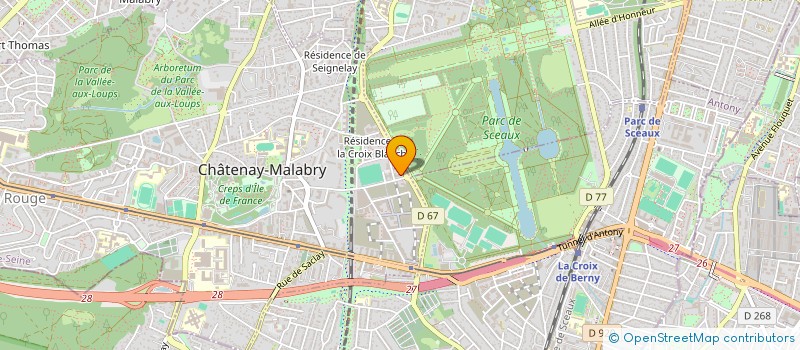 localisation de l'entreprise ASS  REVUE ETUD. REGION PARIS SUD  CHATENAY-MALABRY