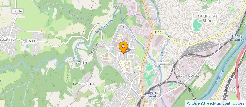 localisation de l'entreprise ASS RHODANIENNE EMPLOI JEUNES à GIVORS