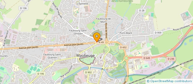 localisation de l'entreprise ASS RIVAGE ENVIRONNEMENT à MAUBEUGE