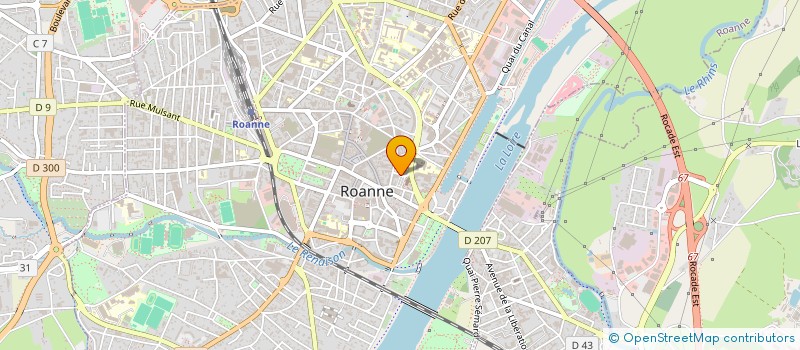 localisation de l'entreprise ASS ROANN INSERT EMPLOI EVOLUT COMPETENC à ROANNE