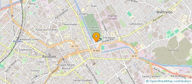 localisation de l'entreprise ASS ROUBAIS COORD ACT DEVEL INSERT SOCIA à ROUBAIX