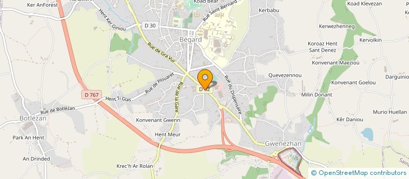 localisation de l'entreprise ASS ROUE D'OR BEGARROISE à BEGARD