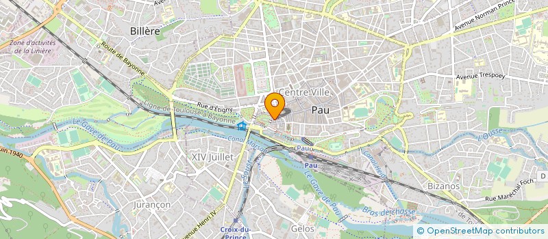localisation de l'entreprise ASS ROUTE HISTORIQUE GASTON FEBUS à PAU