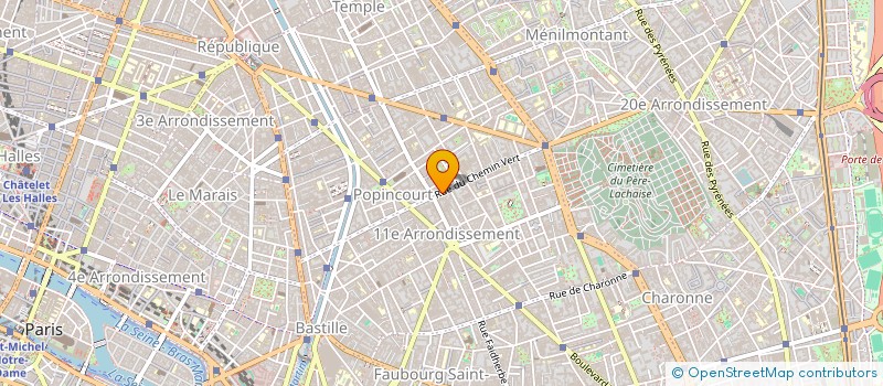 localisation de l'entreprise ASS  RUE DU CHEMIN VERT  PARIS