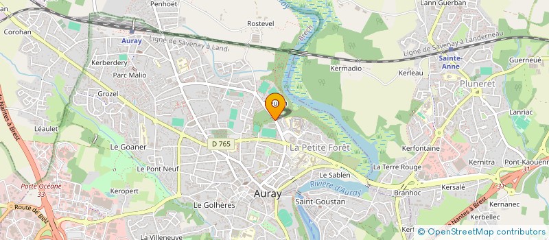 localisation de l'entreprise ASS RUGBY AURAY CLUB à AURAY