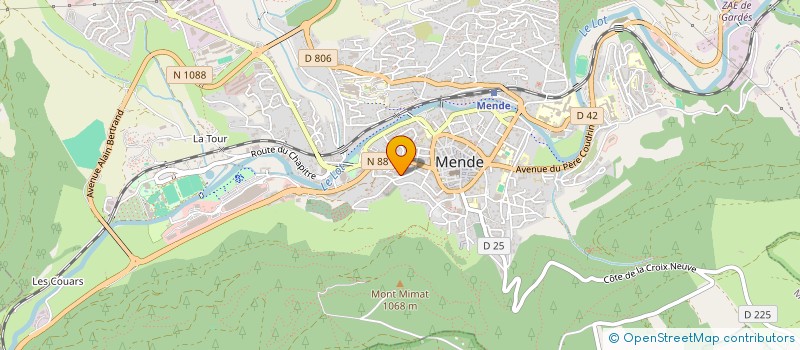 localisation de l'entreprise ASS. RUGBY CLUB MENDE LOZERE  MENDE