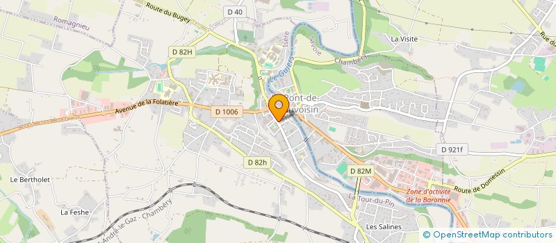 localisation de l'entreprise ASS  RUGBY CLUB PONTOIS  LE PONT-DE-BEAUVOISIN