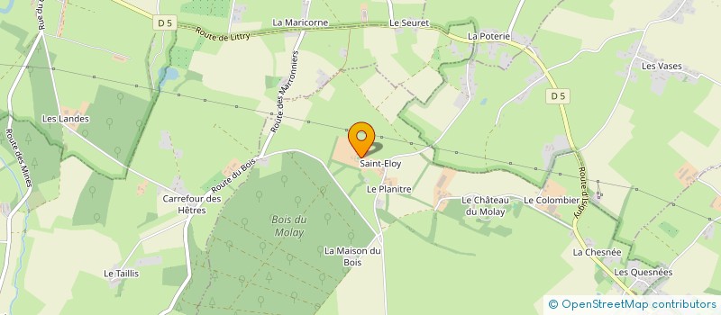 localisation de l'entreprise ASS RURALE ACCUEIL JEUNES AUTOUR CHEVAL à LE MOLAY-LITTRY
